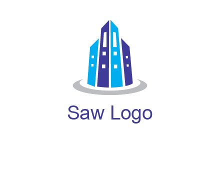 abstract skyscraper swoosh logo