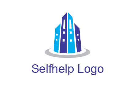 abstract skyscraper swoosh logo