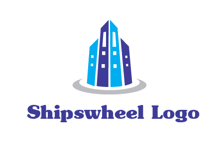 abstract skyscraper swoosh logo