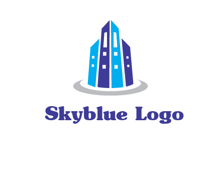 abstract skyscraper swoosh logo