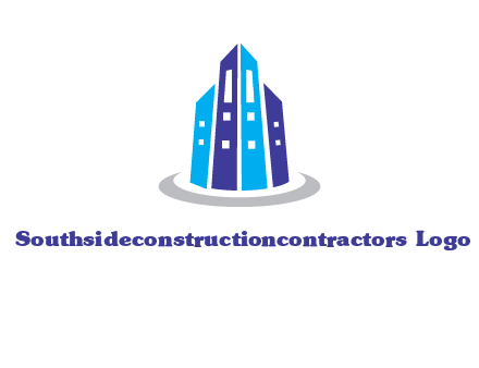 abstract skyscraper swoosh logo