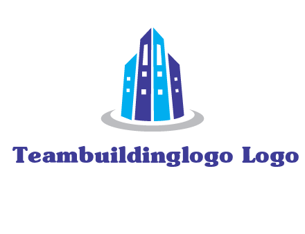 abstract skyscraper swoosh logo