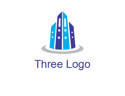 abstract skyscraper swoosh logo