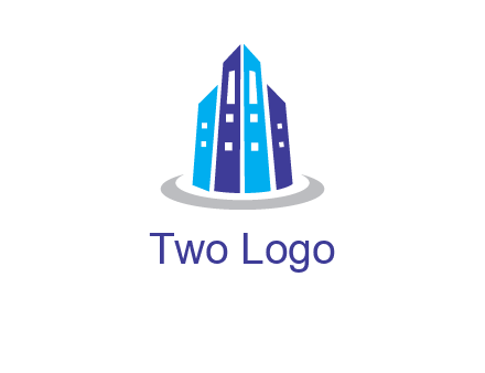 abstract skyscraper swoosh logo