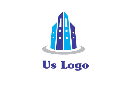 abstract skyscraper swoosh logo