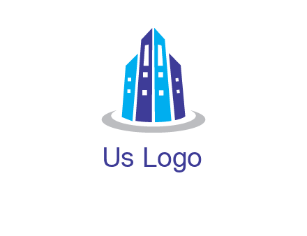 abstract skyscraper swoosh logo