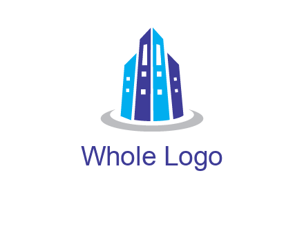 abstract skyscraper swoosh logo
