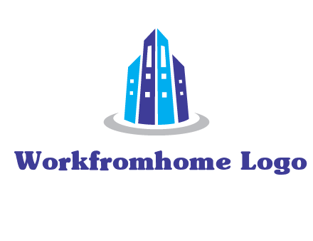 abstract skyscraper swoosh logo