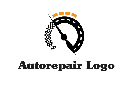 speedometer with race flag and compass pin