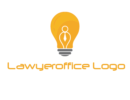 abstract person in bulb logo
