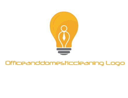 abstract person in bulb logo