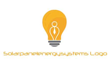 abstract person in bulb logo