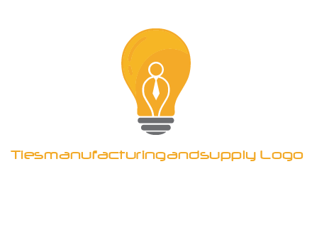 abstract person in bulb logo