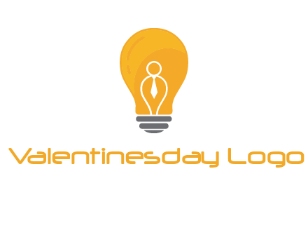 abstract person in bulb logo