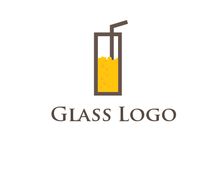 glass of juice with straw icon
