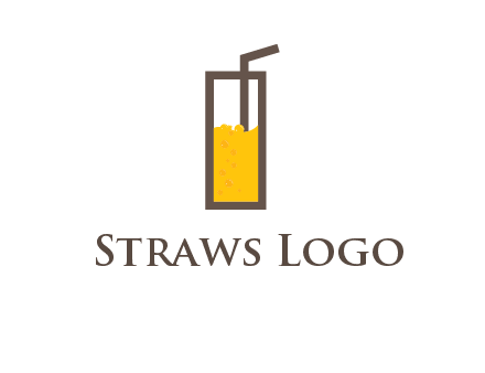 glass of juice with straw icon