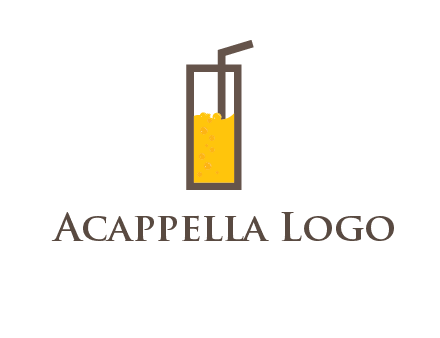 glass of juice with straw icon