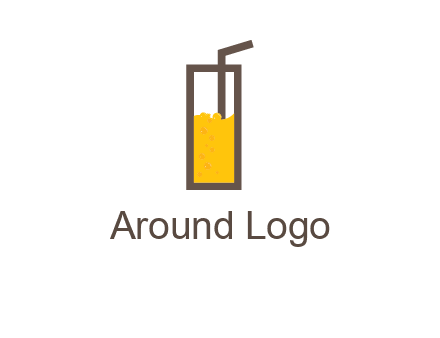 glass of juice with straw icon