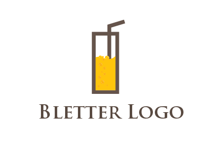 glass of juice with straw icon