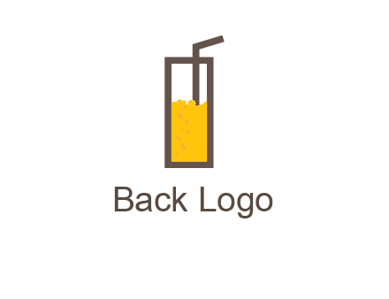 glass of juice with straw icon