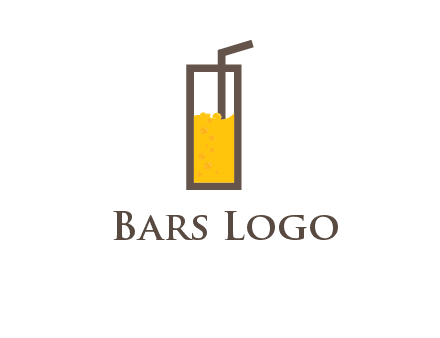 glass of juice with straw icon