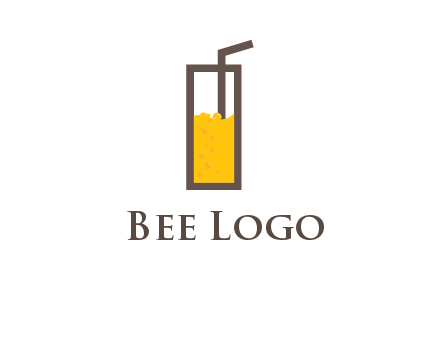 glass of juice with straw icon