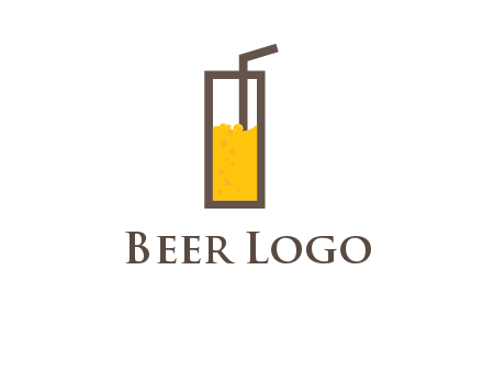 glass of juice with straw icon