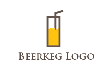 glass of juice with straw icon