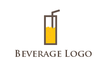 glass of juice with straw icon
