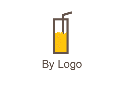 glass of juice with straw icon
