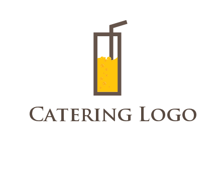 glass of juice with straw icon