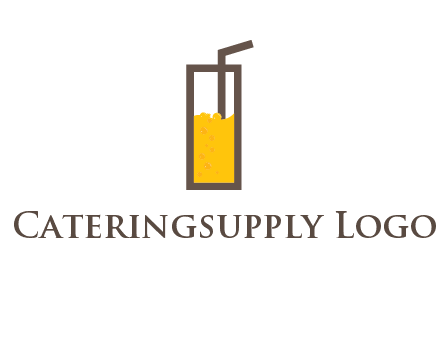 glass of juice with straw icon