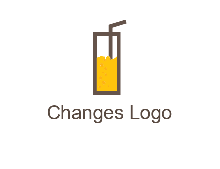 glass of juice with straw icon