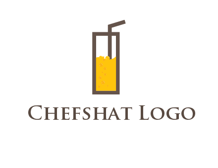 glass of juice with straw icon