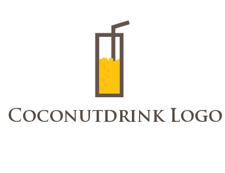 glass of juice with straw icon
