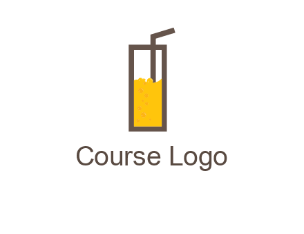 glass of juice with straw icon