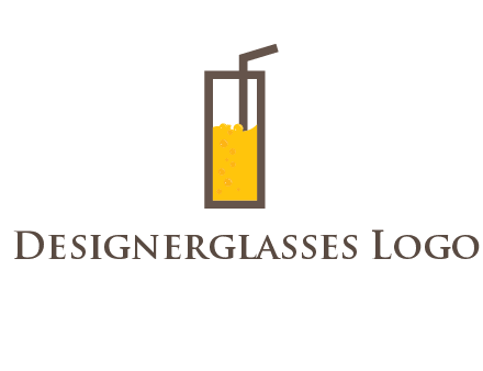 glass of juice with straw icon