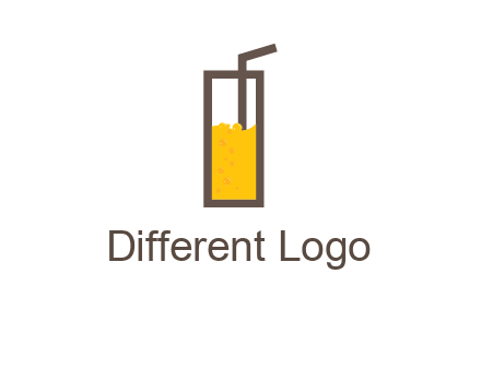 glass of juice with straw icon