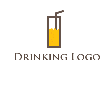 glass of juice with straw icon