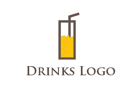 glass of juice with straw icon