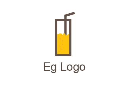 glass of juice with straw icon