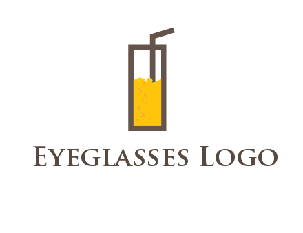 glass of juice with straw icon