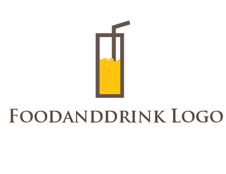 glass of juice with straw icon