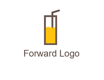 glass of juice with straw icon