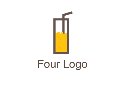 glass of juice with straw icon