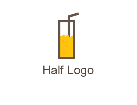glass of juice with straw icon