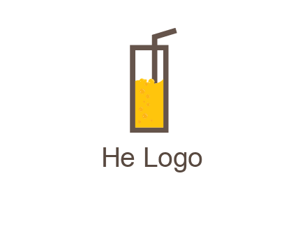 glass of juice with straw icon