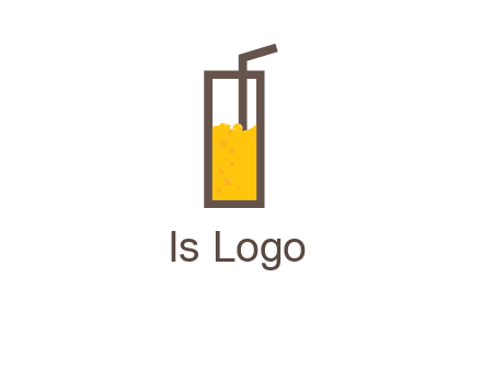 glass of juice with straw icon