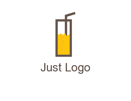glass of juice with straw icon