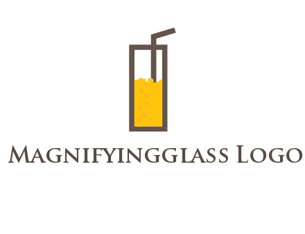 glass of juice with straw icon
